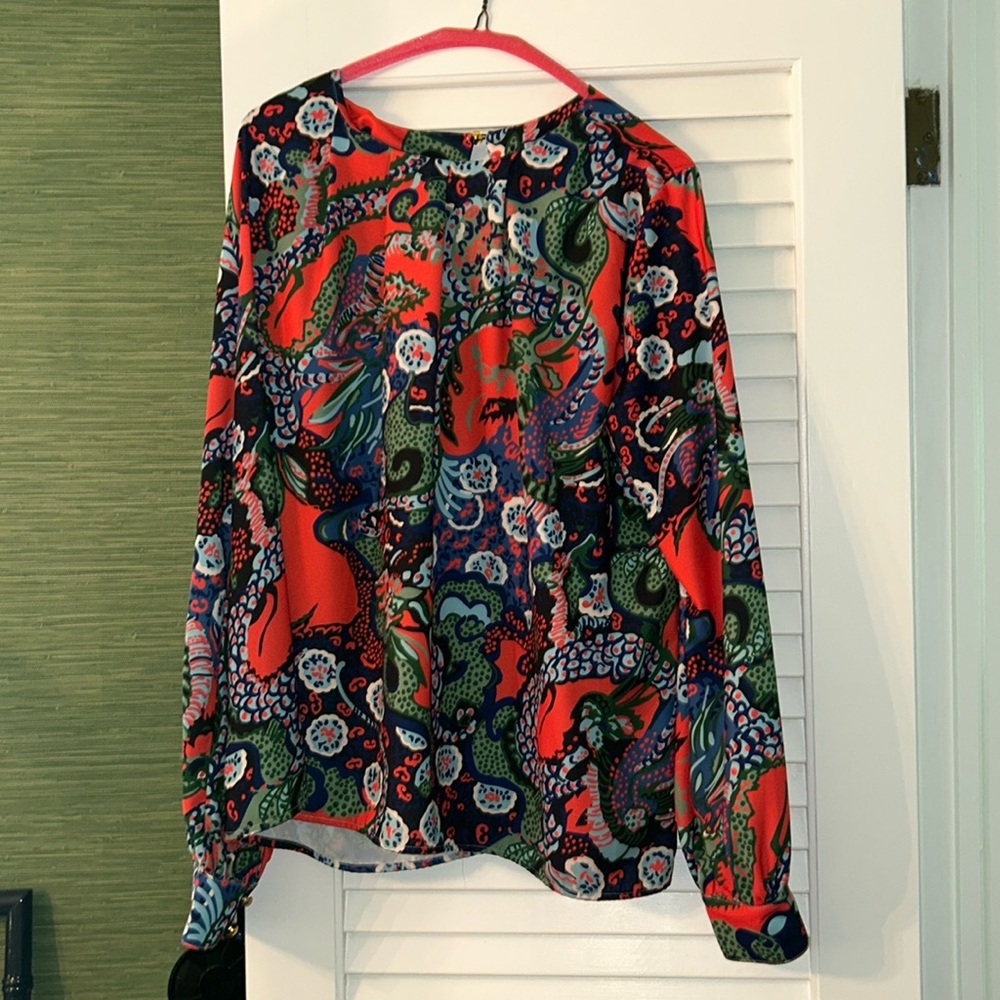 CK BRADLEY cheshire blouse in dragon black - size Large